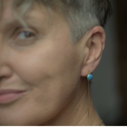 Sztyfty łańcuszkowe z turkusem