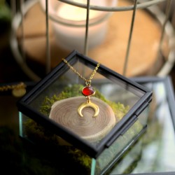 Naszyjnik z Agatem i Lunulą