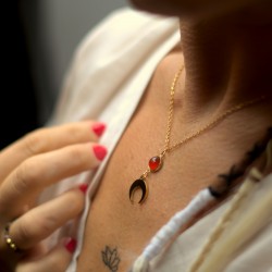 Naszyjnik z Agatem i Lunulą