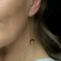 Kolczyki Orientalne - bigle z lunulą