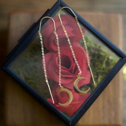 Kolczyki Orientalne - bigle z księżycem