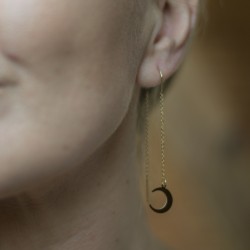 Kolczyki Orientalne - bigle z księżycem