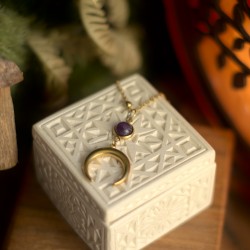 Ochronny naszyjnik kobiecości - Ametyst i Lunula