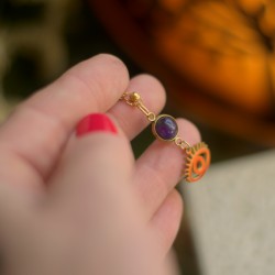 Naszyjnik Oko Proroka z ametystem - Strażnik świadomości