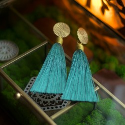 Kolczyki BOHO z turkusowym...