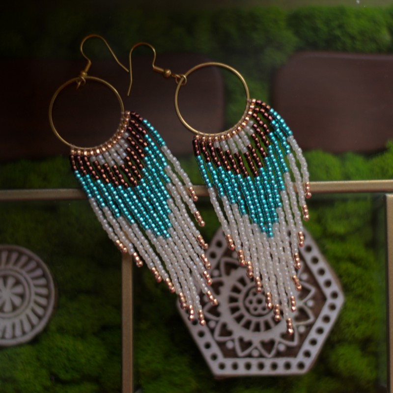 Kolczyki z koralików Toho - Amulet Nieba i Ziemi