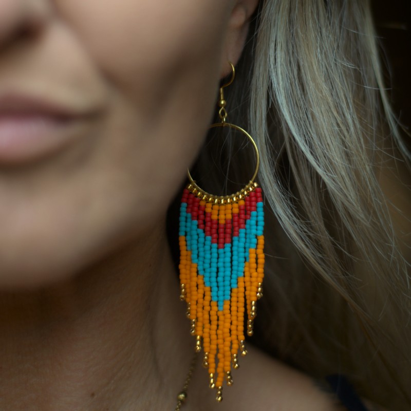 Kolczyki z Boho - Słońce Pustyni