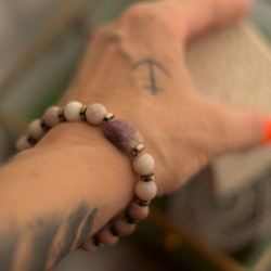 Bransoletka z surowym Turmalinem - Ścieżka Słońca i Ochrony