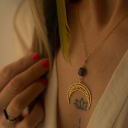 Naszyjnik z Ametystem i...