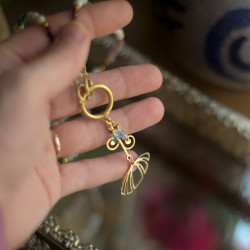 AMULET RADOŚCI - Naszyjnik z Jaspisami i Tulipaniową Zawieszką