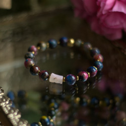 Gwiezdna Strażniczka - Bransoletka z Opalem Peruwiańskim i Tygrysim Okiem