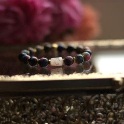 Gwiezdna Strażniczka - Bransoletka z Opalem Peruwiańskim i Tygrysim Okiem